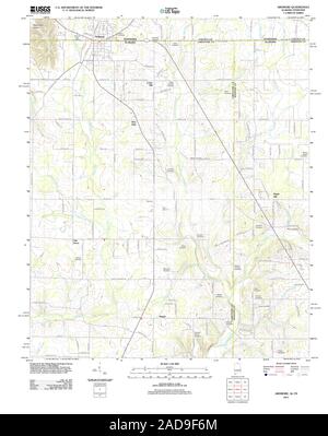 USGS TOPO Map Tennessee AL Ardmore 20111012 TM il restauro Foto Stock