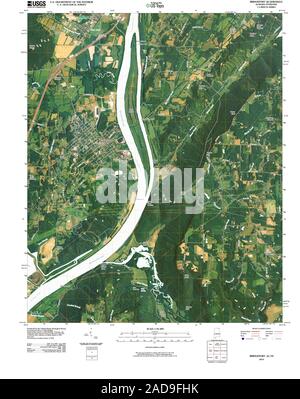 USGS TOPO Map Tennessee AL Bridgeport 20100510 TM il restauro Foto Stock