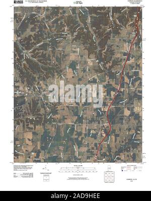 USGS TOPO Map Tennessee AL Elkmont 20100426 TM il restauro Foto Stock