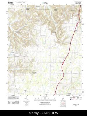 USGS TOPO Map Tennessee AL Elkmont 20111012 TM il restauro Foto Stock