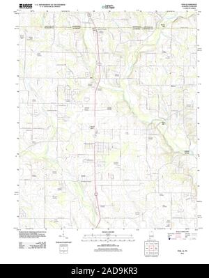 USGS TOPO Map Tennessee AL Fisk 20111206 TM il restauro Foto Stock