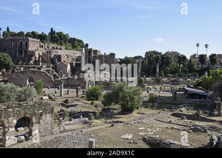 Forum Romanum, Fori Imperiali, Roma, Italia, Europa Foto Stock