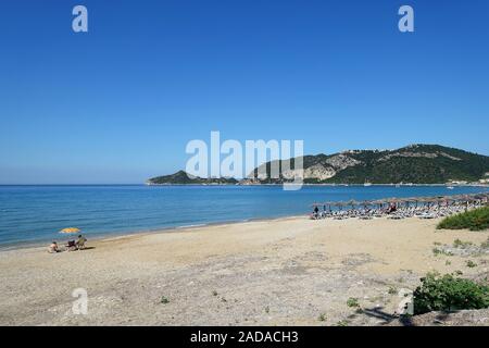 Baia di Agios Georgios Pagon, Corfù, Grecia Foto Stock