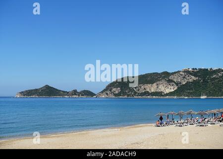 Baia di Agios Georgios Pagon, Corfù, Grecia Foto Stock