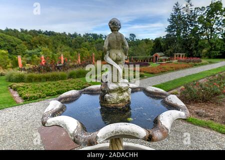 New York - Agosto 31, 2019: Vanderbilt Mansion in Hyde Park, New York. Storicamente noto come Hyde Park, il Vanderbilt Mansion National Historic Site è Foto Stock