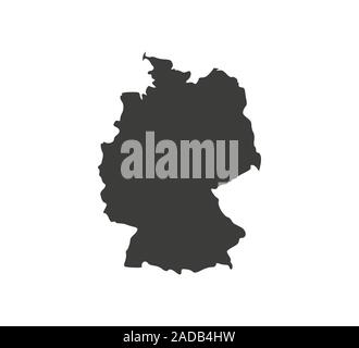 Germania mappa su sfondo bianco. Illustrazione Vettoriale. Illustrazione Vettoriale