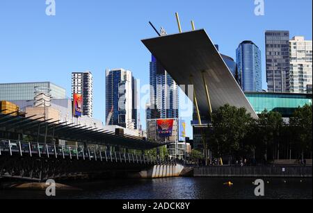 Melbourne's Southbank Precinct Foto Stock