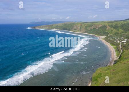 Parziale vista di parte di Batanes isola situata nelle Filippine. Foto Stock