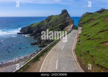 Parziale vista di parte di Batanes isola situata nelle Filippine. Foto Stock