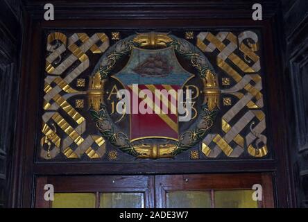 Manchester Central Library - City Crest completato nel AD1933 - St Peter's Square, Manchester, Inghilterra, Regno Unito, M2 5PD Foto Stock