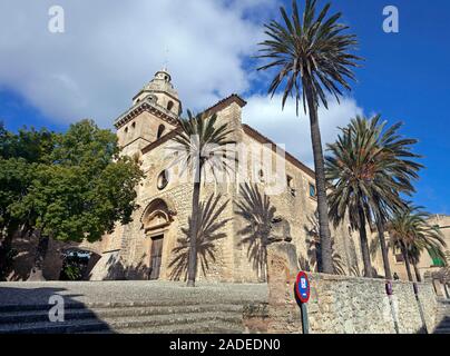 La chiesa gotica di Sant Pere ho Sant Pau in Algaida, Maiorca, isole Baleari, Spagna Foto Stock