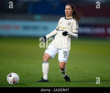 DAGENHAM, Inghilterra - 01 dicembre: Jane Ross del Manchester United per le donne durante la Barclays donna Super League match tra il West Ham United donne e M Foto Stock