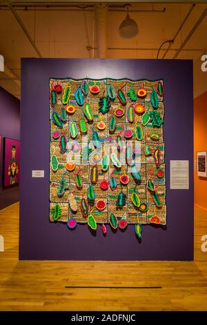 Illustrazione di Ofrenda, display tradizionale di oggetti per il giorno dei morti, Día de Muertos celebrazione, il Museo Nazionale di Arte Messicana, Chicago, Illinoi Foto Stock