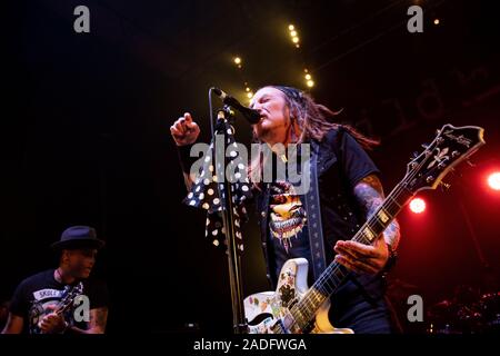 The Wildhearts - 12th May 2019 - il chitarrista Ginger Wildheart di Newcastle Riverside Foto Stock