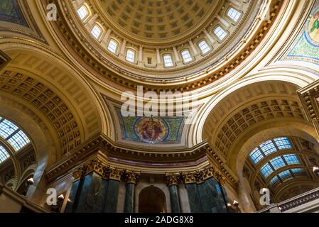 Wisconsin State Capitol, un Beaux-Arts costruzione completata nel 1917, Madison, Wisconsin, STATI UNITI D'AMERICA Foto Stock