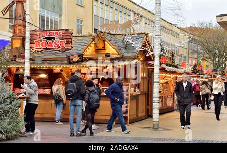 Mercatino di Natale di Broadmead, Bristol, Regno Unito Foto Stock