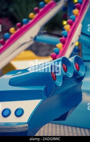 Dettaglio di un colorato Fairground Ride Foto Stock
