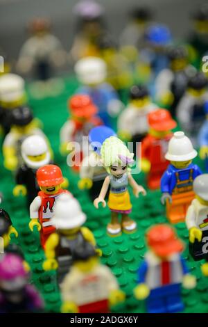 Gruppo di vari Lego Mini caratteri Foto Stock