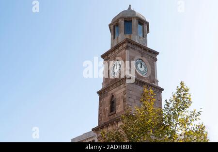 Storica Torre dell'orologio in Canakkale City, Turchia Foto Stock