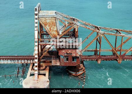Ponte Rameshwaram in India del Sud Foto Stock