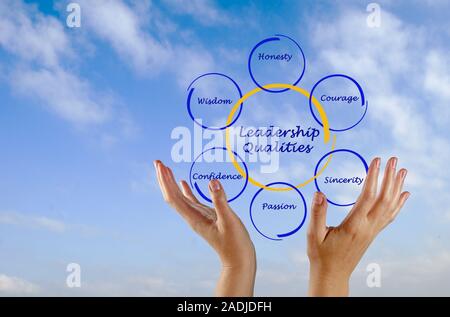 Schema della qualità di leadership Foto Stock