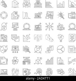 Classifica icone lineare, segni, simboli linea del vettore illustrazione impostato Illustrazione Vettoriale