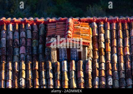 Frías vista dal castello (XII-XV secolo), Frias village, Las Merindades, Burgos, Castilla y Leon, Spagna, Europa Foto Stock