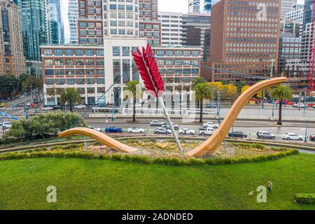 Cupido Romana Span, Rincon Park, San Francisco, CA Foto Stock