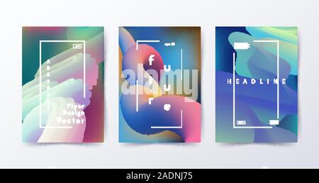 Coloratissimi sfondi di fluido. Abstract forme di liquido Illustrazione Vettoriale