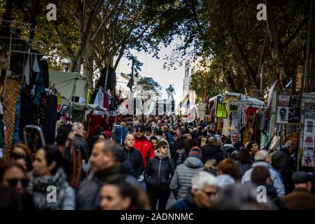 El Rastro, all'aperto il mercato delle pulci, Madrid, Spagna Foto Stock