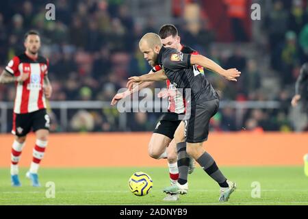 SOUTHAMPTON, Inghilterra - dicembre 4th Norwich City avanti Teemu Pukki durante il match di Premier League tra Southampton e Norwich City presso il St Mary's Stadium, Southampton il Mercoledì 4 dicembre 2019. (Credit: Jon Bromley | MI News) solo uso editoriale Credito: MI News & Sport /Alamy Live News Foto Stock