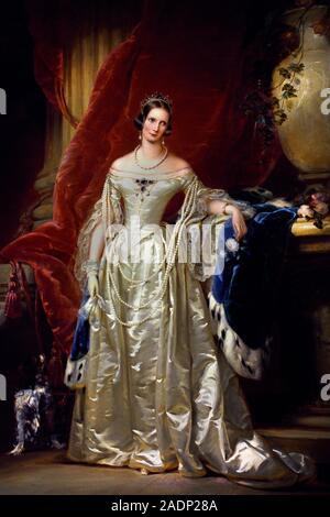 Zarina, imperatrice Alexandra Feodorovna (1798-1860). Da Christina Robertson (1796-1854), 1840. (Charlotte di Prussia), gioielli di russo corte imperiale, XVIII-XIX secolo, la Russia. Foto Stock