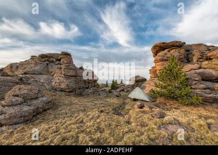 Camping in Lost Creek deserto Foto Stock