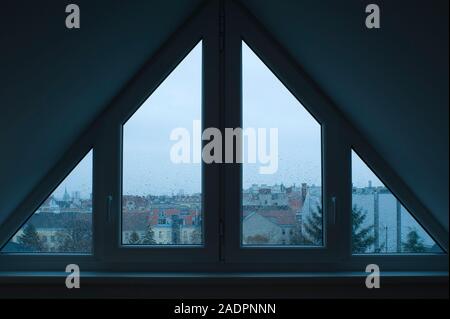 Wien, Dachausbau mit Wienblick - Vienna, Conversione Loft Foto Stock