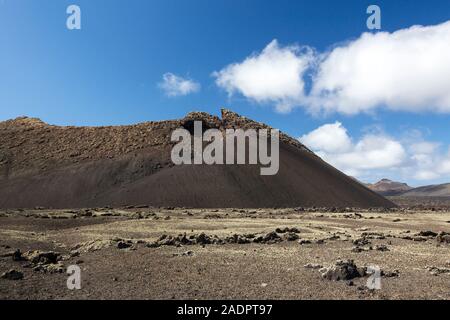 De La Caldera de Los Cuervos, a Lanzarote isole Canarie. Foto Stock