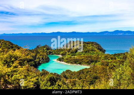 Il francese Bay Lagoon, il Parco Nazionale Abel Tasman, Nuova Zelanda Foto Stock