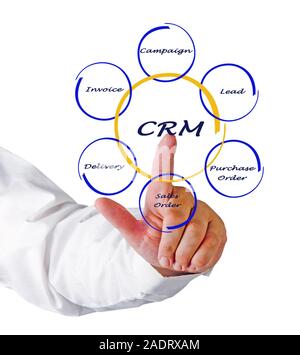 Diagramma di crm Foto Stock