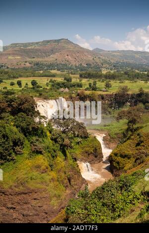 Etiopia, Amhara Region, Bahir Dar, Tissisat, Tis Isat, Blue Nile River Falls Foto Stock