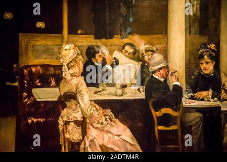 Henri Gervex pittura Café in scena a Parigi, 1877, Detroit Institute of Arts, (DIA), Detroit, Michigan, Stati Uniti d'America Foto Stock