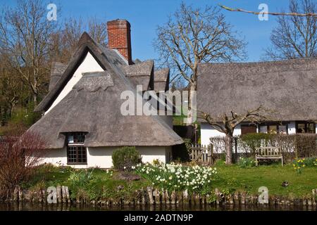 Ponte di Paglia Cottage, Flatford Suffolk Foto Stock