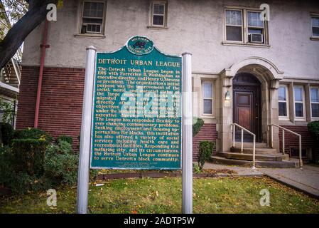 Detroit Lega urbana edificio, Detroit, Michigan, Stati Uniti d'America Foto Stock