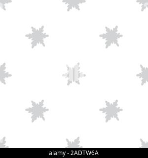 Grigio argento o luce monocromatica perfetta modelli di fiocchi di neve. Doodle carino design. Ideale per stampare, imballo, pagine web di vestiti. Anno nuovo e di Natale Illustrazione Vettoriale