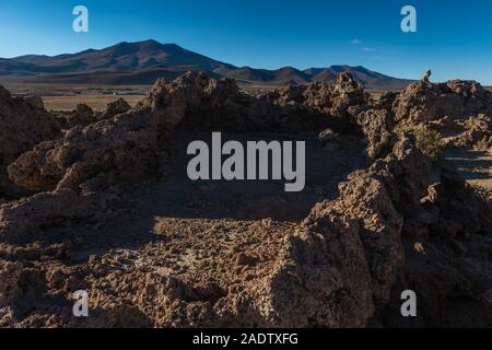 Necropoli di San Juan del Rosario, Altiplano meridionale, Salar de Uyuni, Dipartimento Potosi, Southwest Bolivia, America Latina Foto Stock