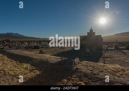 Il cimitero di San Juan del Rosario, Altiplano meridionale, Salar de Uyuni, Dipartimento Potosi, Southwest Bolivia, America Latina Foto Stock