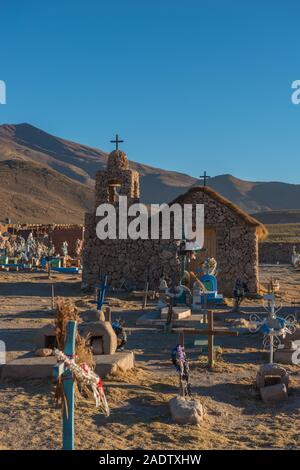 Il cimitero di San Juan del Rosario, Altiplano meridionale, Salar de Uyuni, Dipartimento Potosi, Southwest Bolivia, America Latina Foto Stock