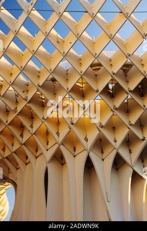 Dettaglio del Metropol Parasol a Siviglia, Spagna Foto Stock