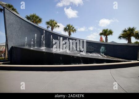 John f. Kennedy fontana al Kennedy Space Center florida usa Foto Stock