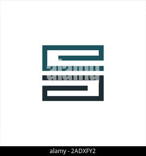 Lettera iniziale es o se il vettore logo logo design Illustrazione Vettoriale