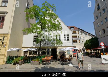 Ristorante zum Nussbaum, Propststrasse, Nikolaiviertel, Mitte di Berlino, Deutschland Foto Stock