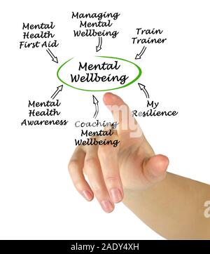 Fonti di benessere mentale Foto Stock